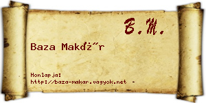 Baza Makár névjegykártya